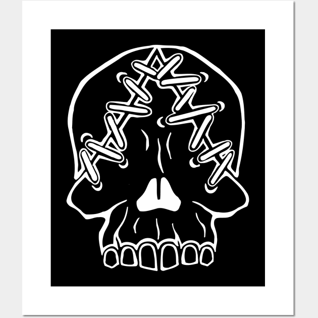 Symbolic vector image of a skull Wall Art by DappyStitch
